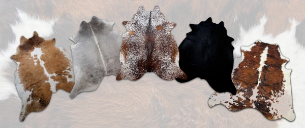 Natural Cowhide Rugs In Many Different Patterns